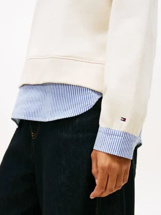 Layered-Look Fleece Sweatshirt