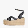 Leather-Strap Platform Espadrille
