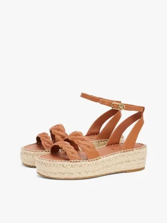 Leather Twist-Strap Platform Espadrille Leather Twist-Strap Platform Espadrille