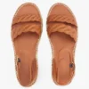 Leather Twist-Strap Platform Espadrille