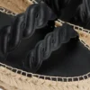 Leather Twist-Strap Platform Espadrille