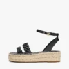 Leather Twist-Strap Platform Espadrille