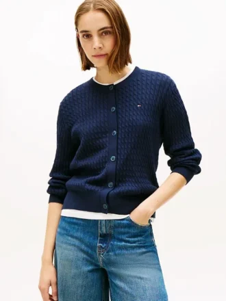 Lightweight Cable Knit Cardigan