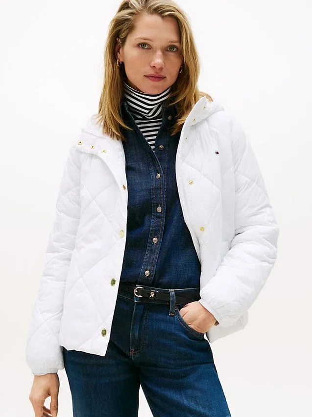 Lightweight Hooded Padded Quilted Jacket Lightweight Hooded Padded Quilted Jacket