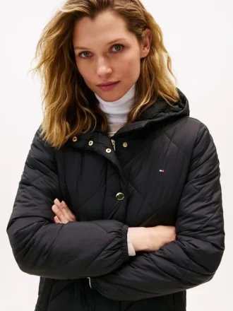 Lightweight Hooded Padded Quilted Jacket Lightweight Hooded Padded Quilted Jacket