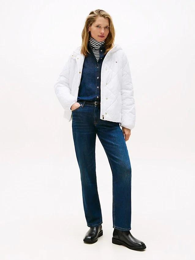 Lightweight Hooded Padded Quilted Jacket Lightweight Hooded Padded Quilted Jacket