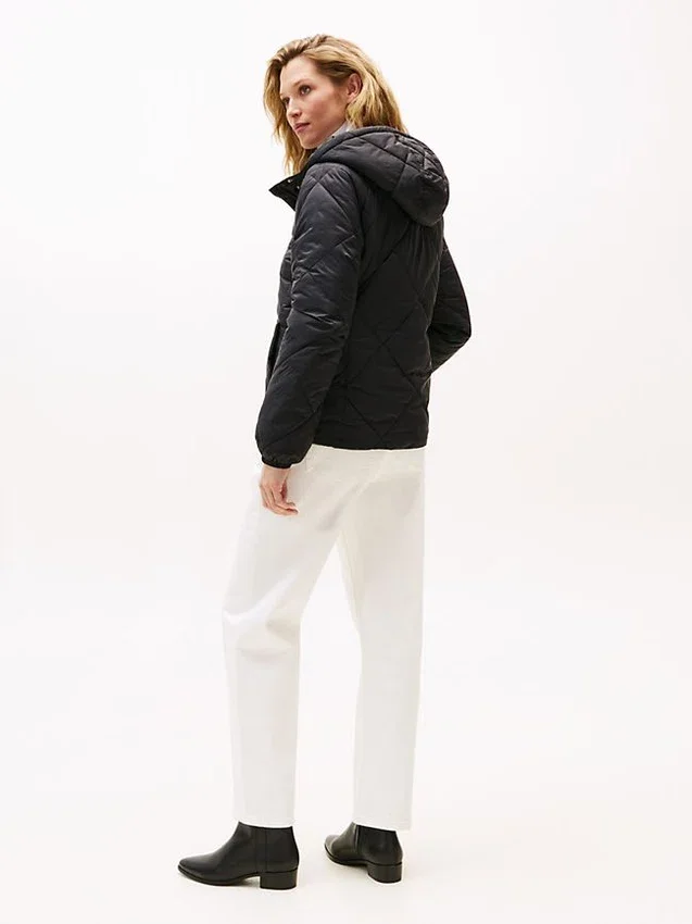 Lightweight Hooded Padded Quilted Jacket Lightweight Hooded Padded Quilted Jacket