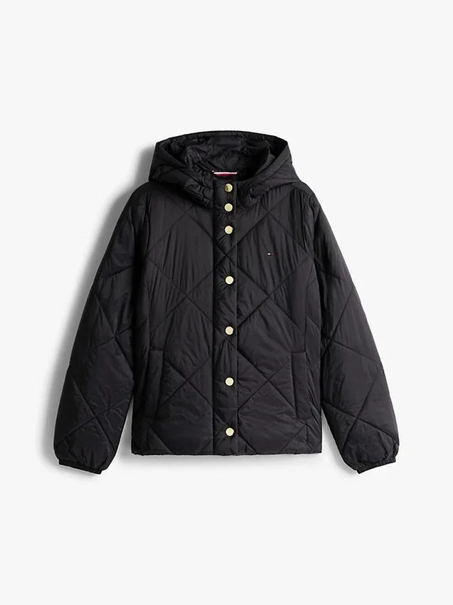 Lightweight Hooded Padded Quilted Jacket Lightweight Hooded Padded Quilted Jacket