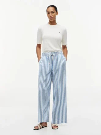 Lightweight Linen-Blend Pull-On Pant