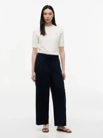 Lightweight Linen-Blend Pull-On Pant