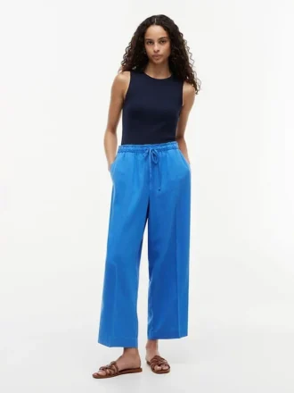 Lightweight Linen-Blend Pull-On Pant