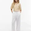Lightweight Linen-Blend Pull-On Pant