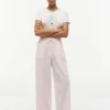 Lightweight Linen-Blend Pull-On Pant