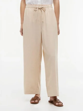 Lightweight Linen-Blend Pull-On Pant