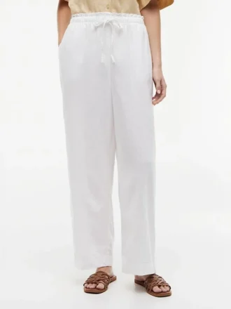Lightweight Linen-Blend Pull-On Pant