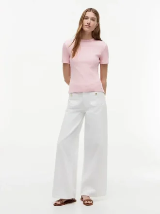 Lightweight Rib-Knit T-Shirt