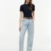 Lightweight Rib-Knit T-Shirt