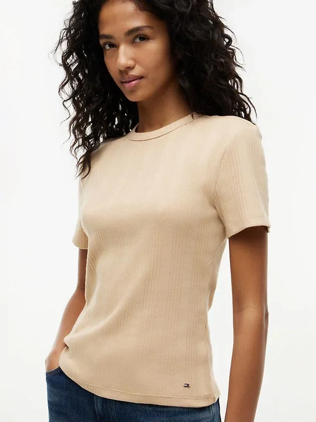 Lightweight Rib-Knit T-Shirt Lightweight Rib-Knit T-Shirt