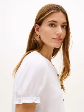 Lightweight Shirred Pullover Shirt