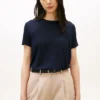 Linen-Blend Crewneck T-Shirt
