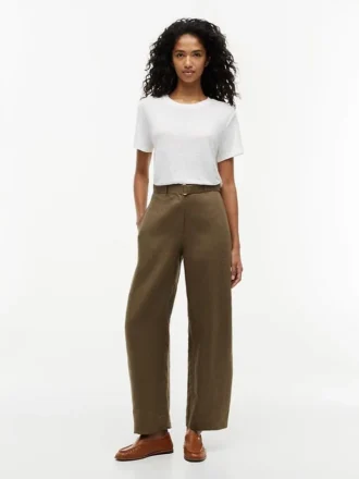 Linen-Blend Crewneck T-Shirt