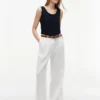 Linen-Blend Jersey Tank Top