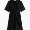 Linen Blend Tie-Front Shirtdress Linen Blend Tie-Front Shirtdress