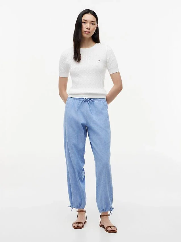 Linen-Cotton Blend Pull-On Pant Linen-Cotton Blend Pull-On Pant