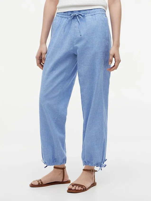 Linen-Cotton Blend Pull-On Pant Linen-Cotton Blend Pull-On Pant