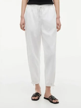 Linen-Cotton Blend Pull-On Pant
