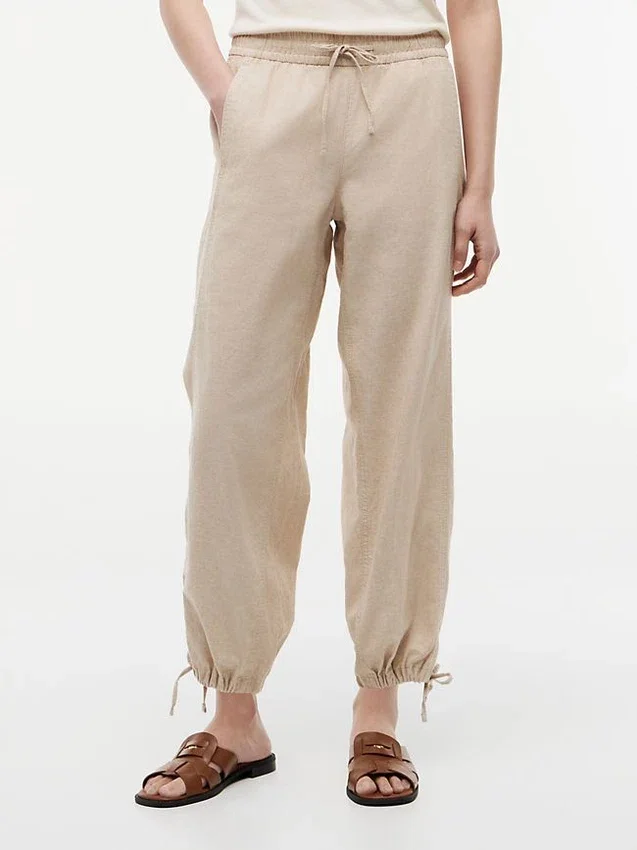 Linen-Cotton Blend Pull-On Pant Linen-Cotton Blend Pull-On Pant