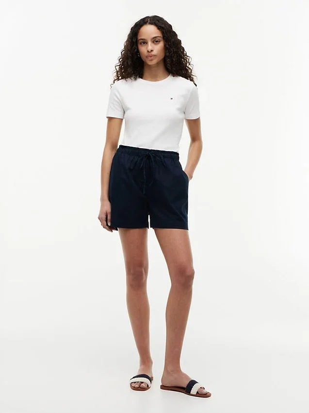 Linen-Cotton Blend Pull-On Short Linen-Cotton Blend Pull-On Short