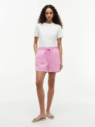Linen-Cotton Blend Pull-On Short