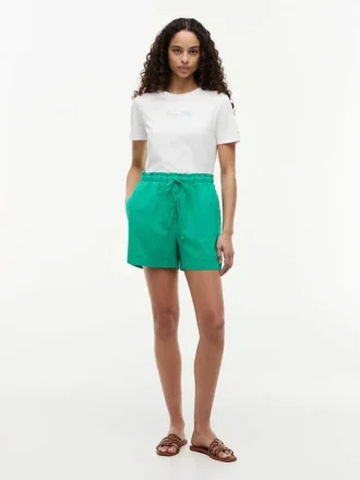 Linen-Cotton Blend Pull-On Short