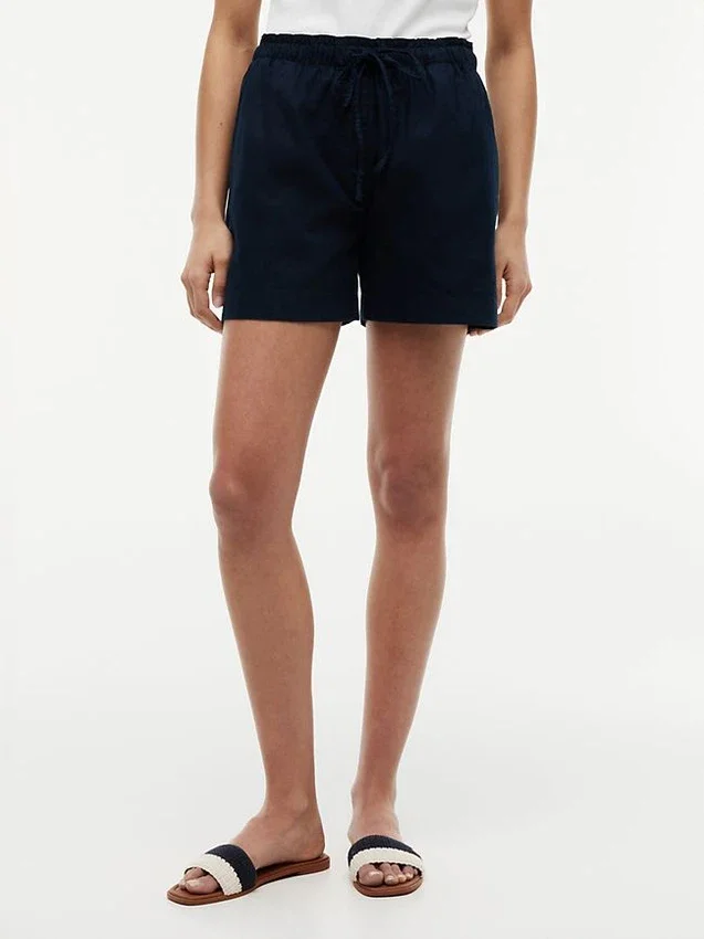 Linen-Cotton Blend Pull-On Short Linen-Cotton Blend Pull-On Short