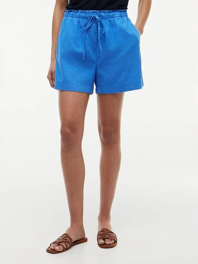 Linen-Cotton Blend Pull-On Short Linen-Cotton Blend Pull-On Short