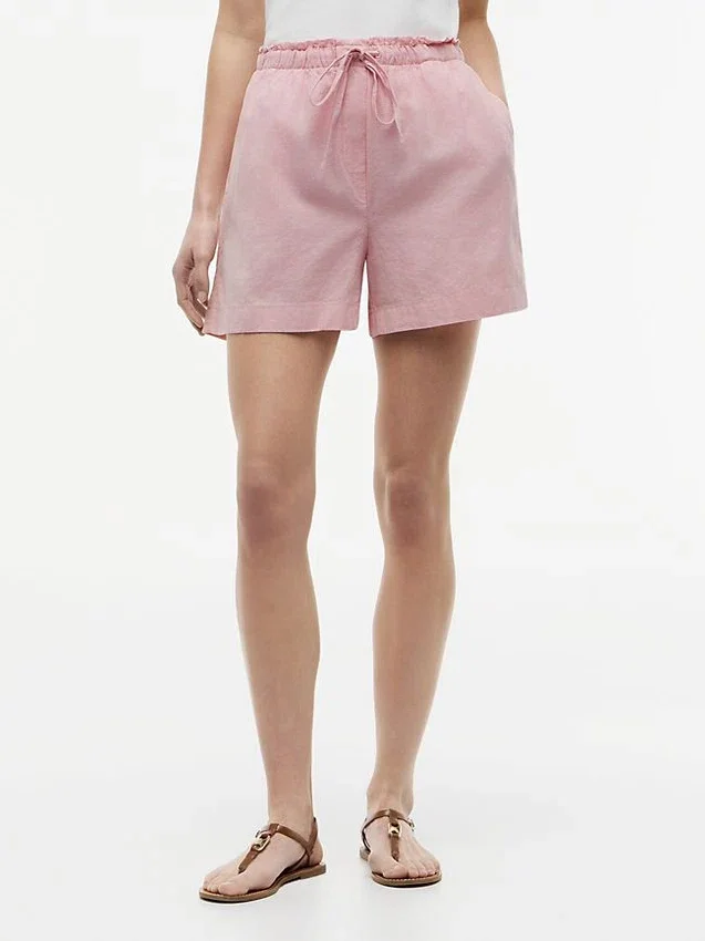 Linen-Cotton Blend Pull-On Short Linen-Cotton Blend Pull-On Short