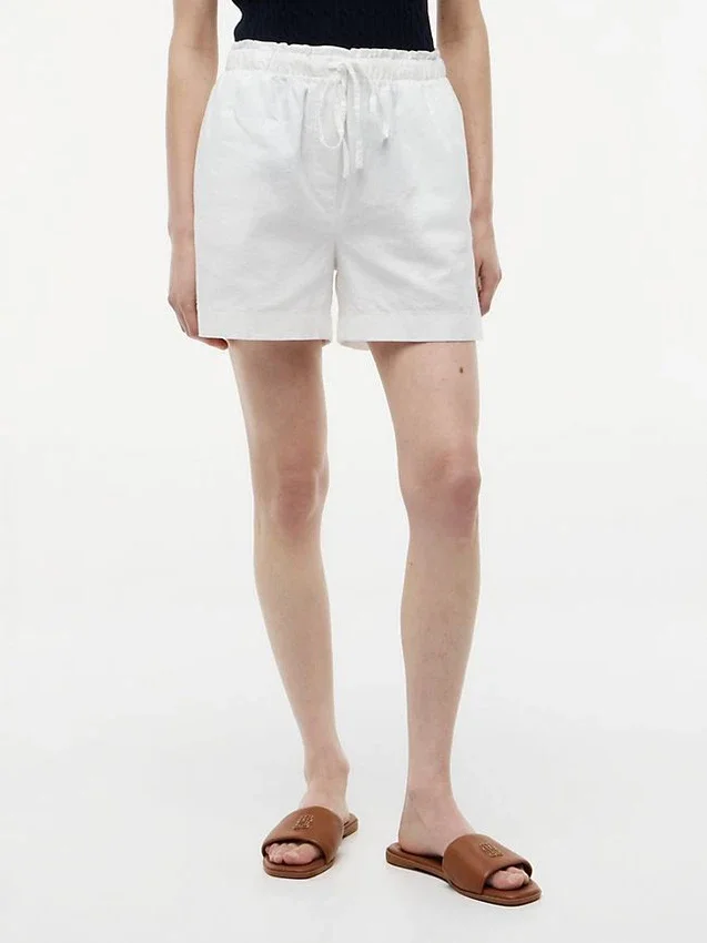 Linen-Cotton Blend Pull-On Short Linen-Cotton Blend Pull-On Short