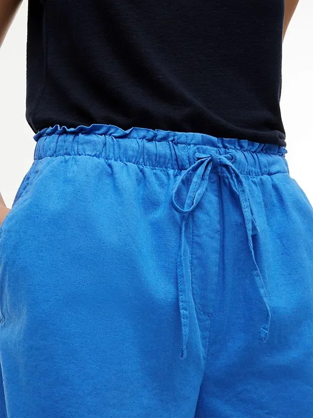 Linen-Cotton Blend Pull-On Short Linen-Cotton Blend Pull-On Short
