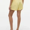 Linen-Cotton Blend Pull-On Short Linen-Cotton Blend Pull-On Short