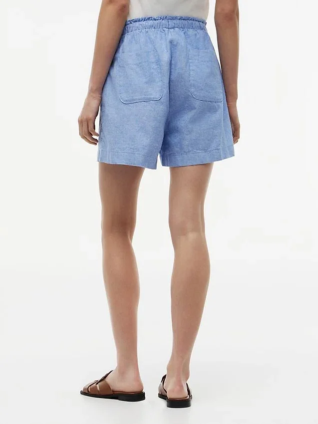Linen-Cotton Blend Pull-On Short Linen-Cotton Blend Pull-On Short