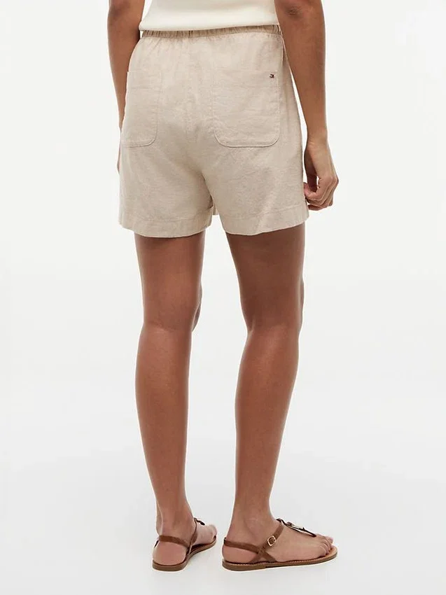 Linen-Cotton Blend Pull-On Short Linen-Cotton Blend Pull-On Short