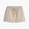 Linen-Cotton Blend Pull-On Short Linen-Cotton Blend Pull-On Short