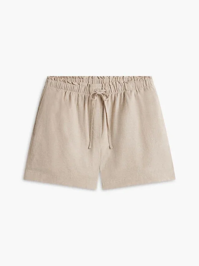 Linen-Cotton Blend Pull-On Short Linen-Cotton Blend Pull-On Short