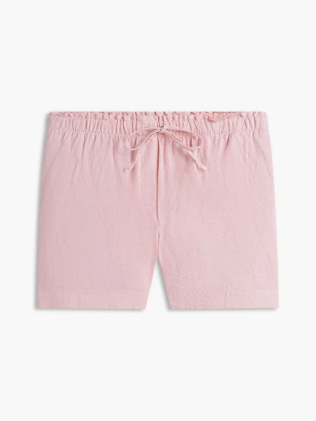 Linen-Cotton Blend Pull-On Short Linen-Cotton Blend Pull-On Short