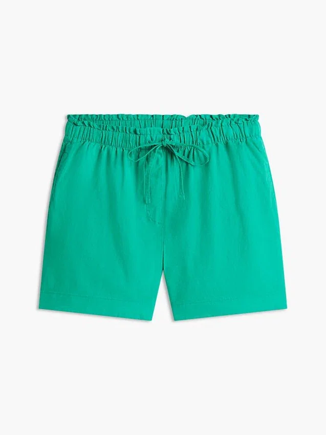 Linen-Cotton Blend Pull-On Short Linen-Cotton Blend Pull-On Short