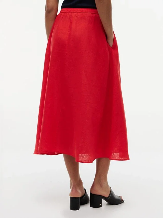 Linen Midi Skirt Linen Midi Skirt