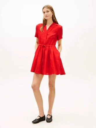 Linen Mini Shirtdress