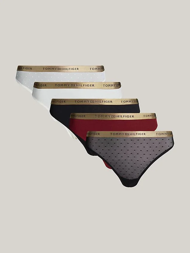Logo Waistband Thong 5-Pack Logo Waistband Thong 5-Pack