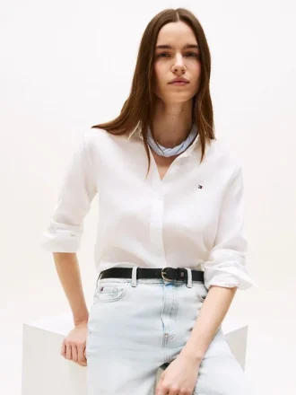 Long-Sleeve Linen Shirt